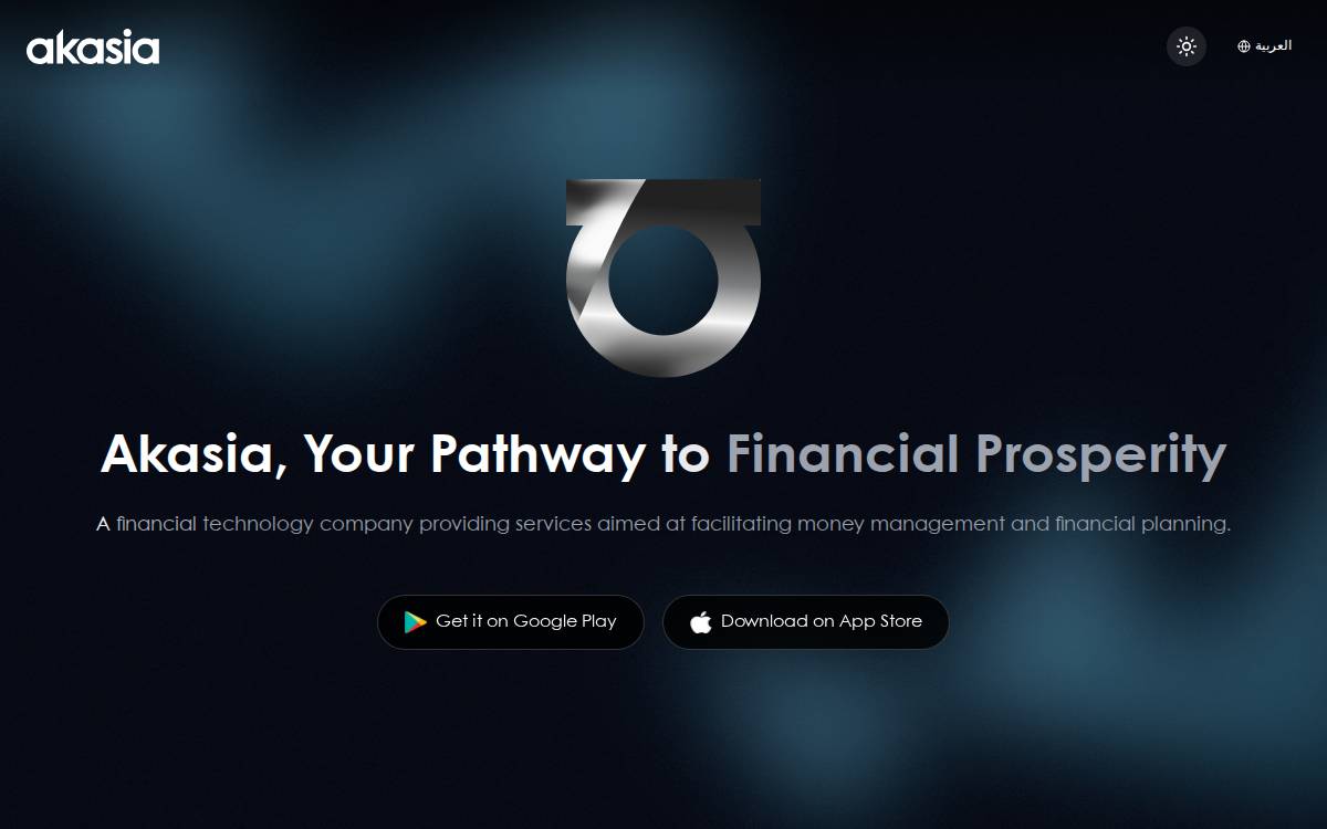 Akasia website preview