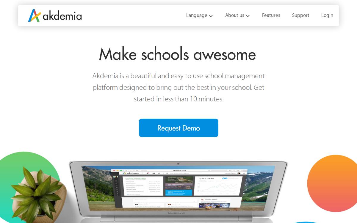 Akdemia website preview
