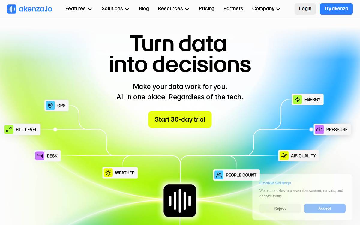 Akenza website preview
