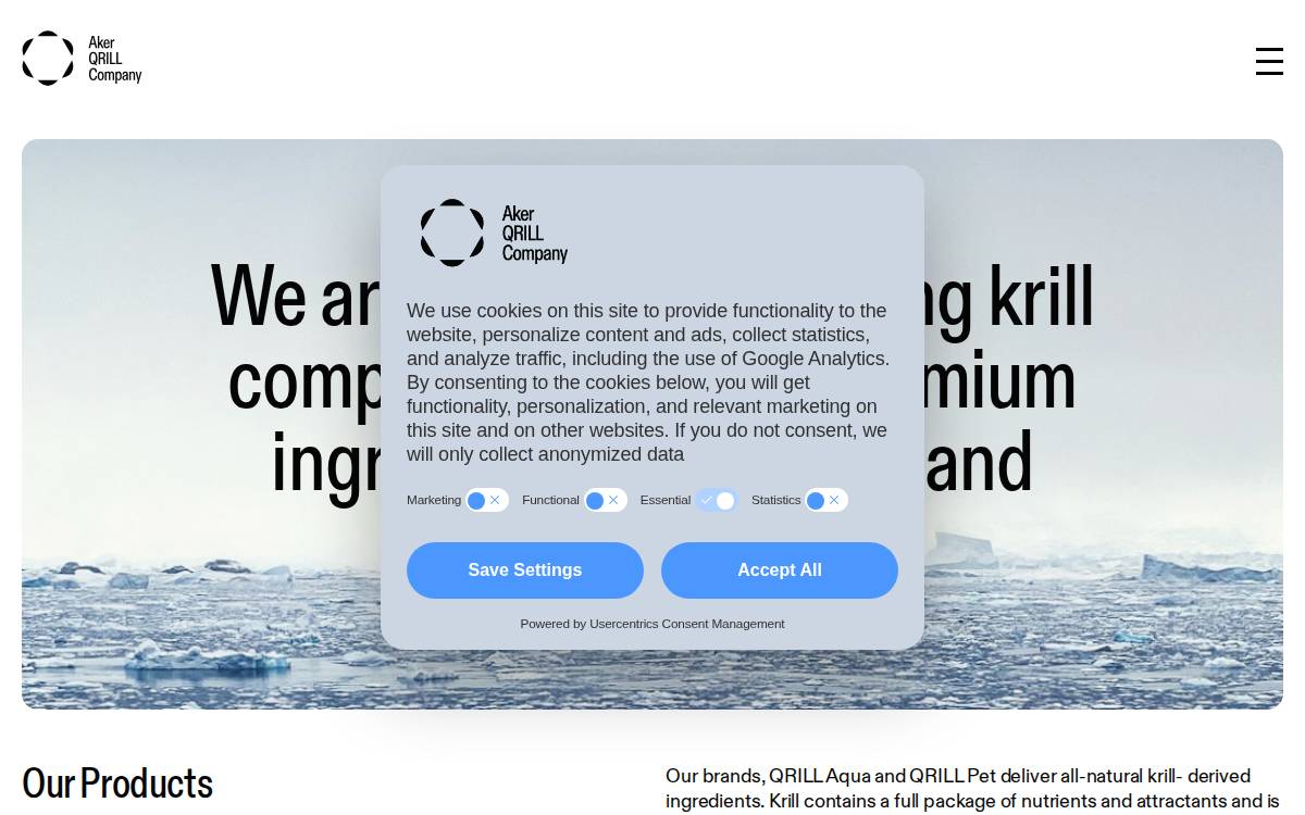 Aker Qrill Company website preview