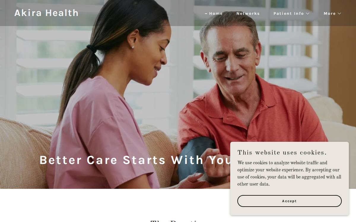 Akira Health website preview