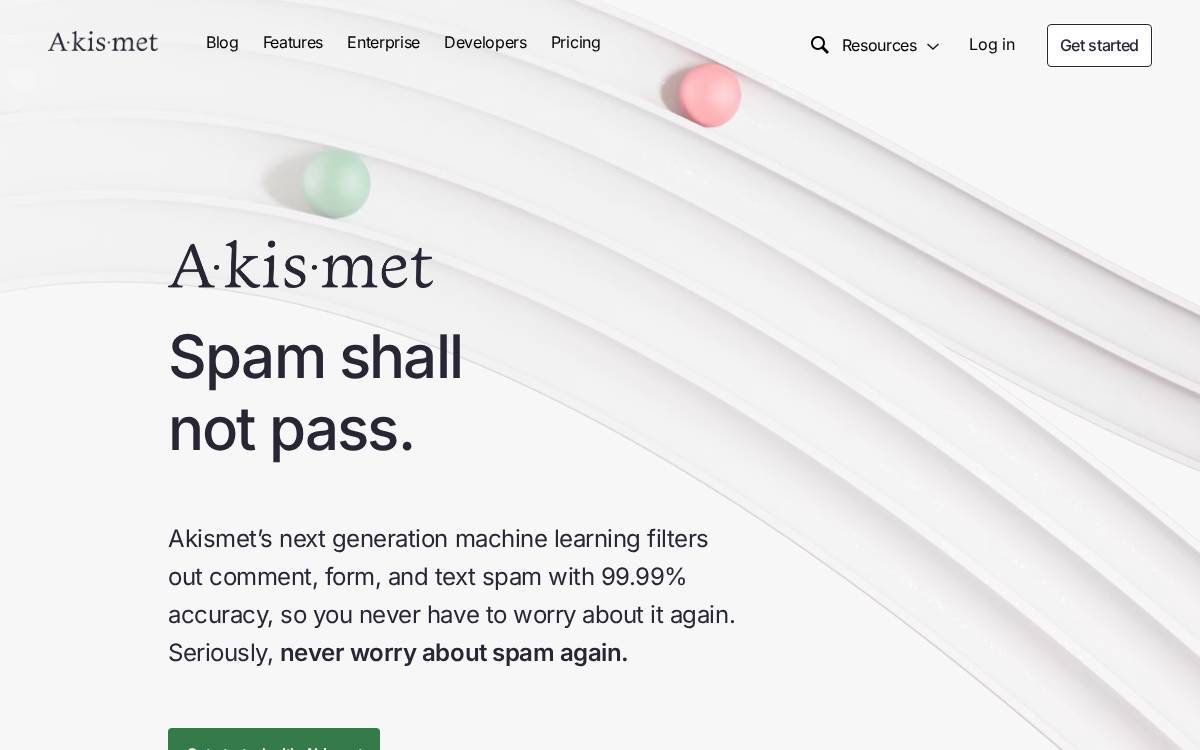 Akismet website preview