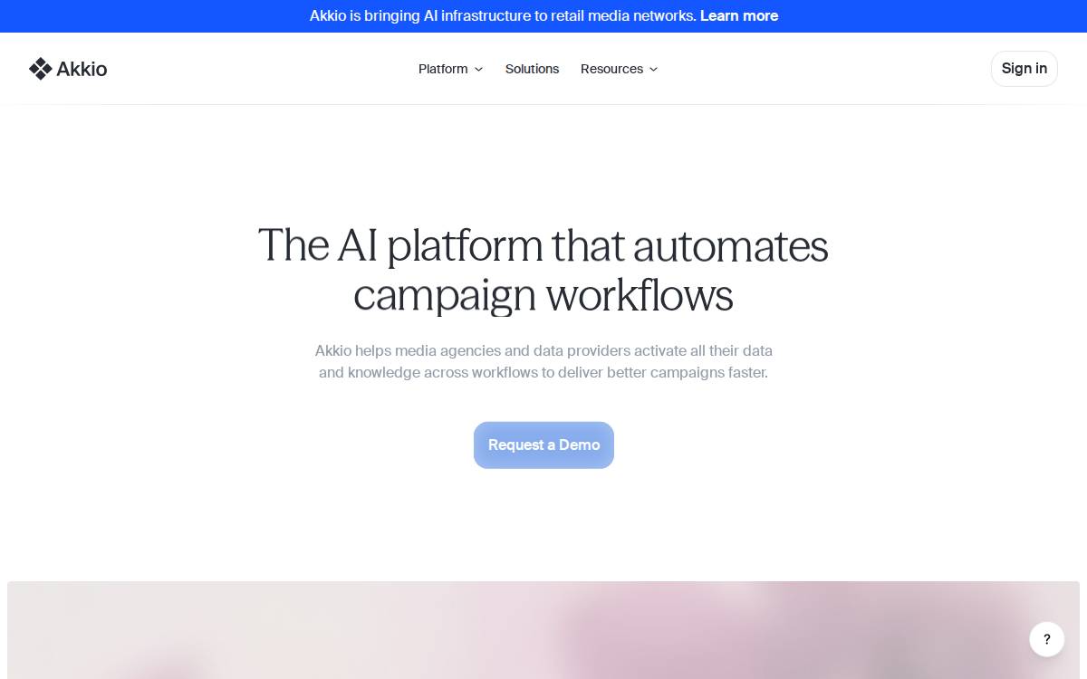 Akkio website preview
