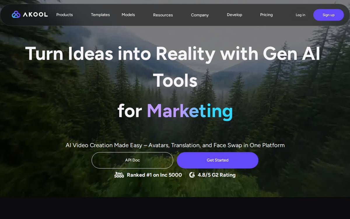 Akool website preview
