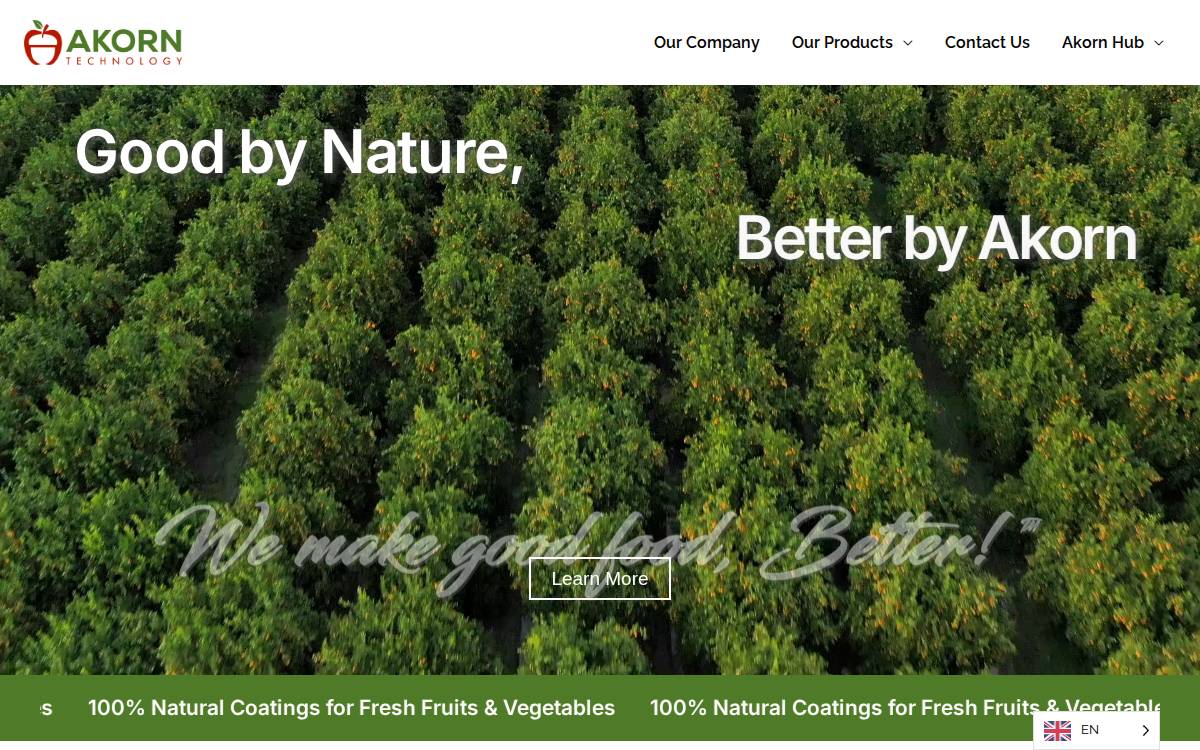 Akorn website preview