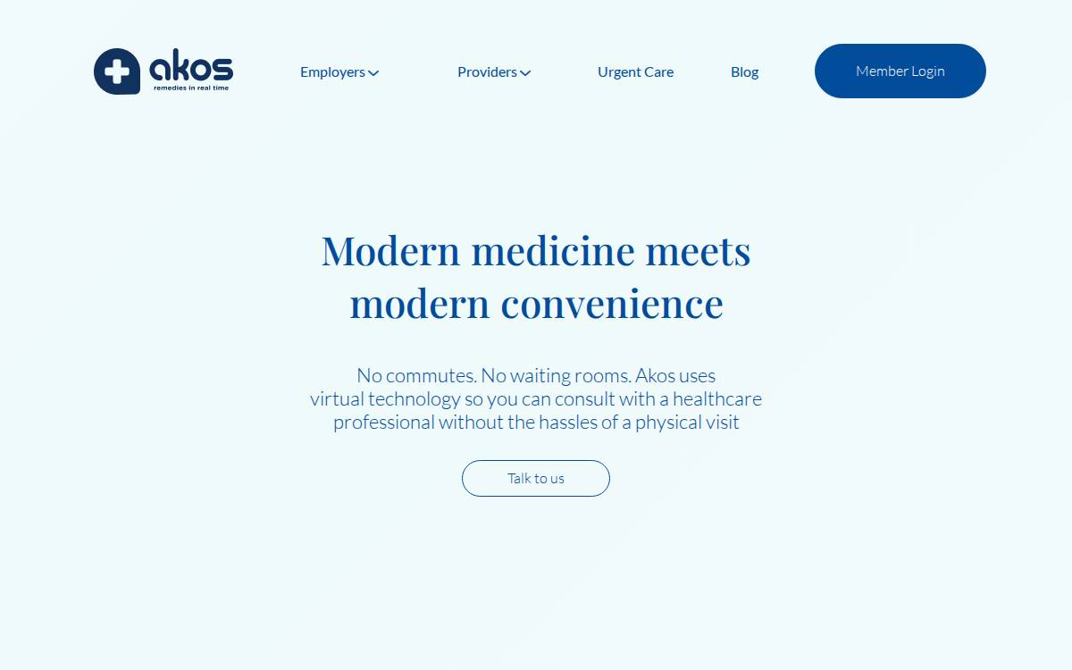 Akos MD website preview