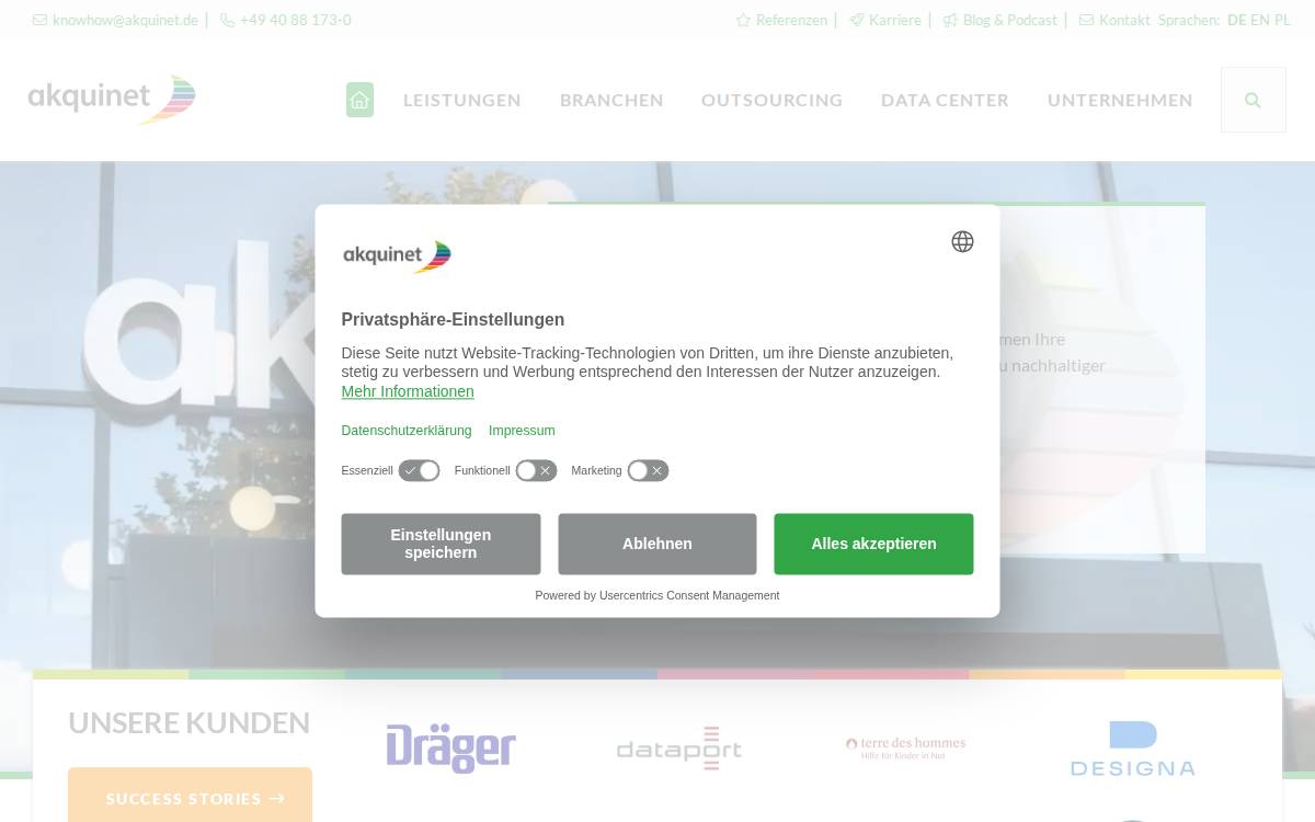 Akquinet website preview
