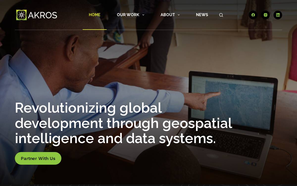 Akros website preview