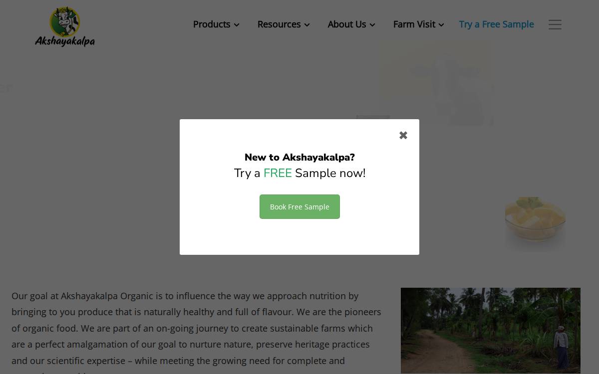 Akshayakalpa website preview