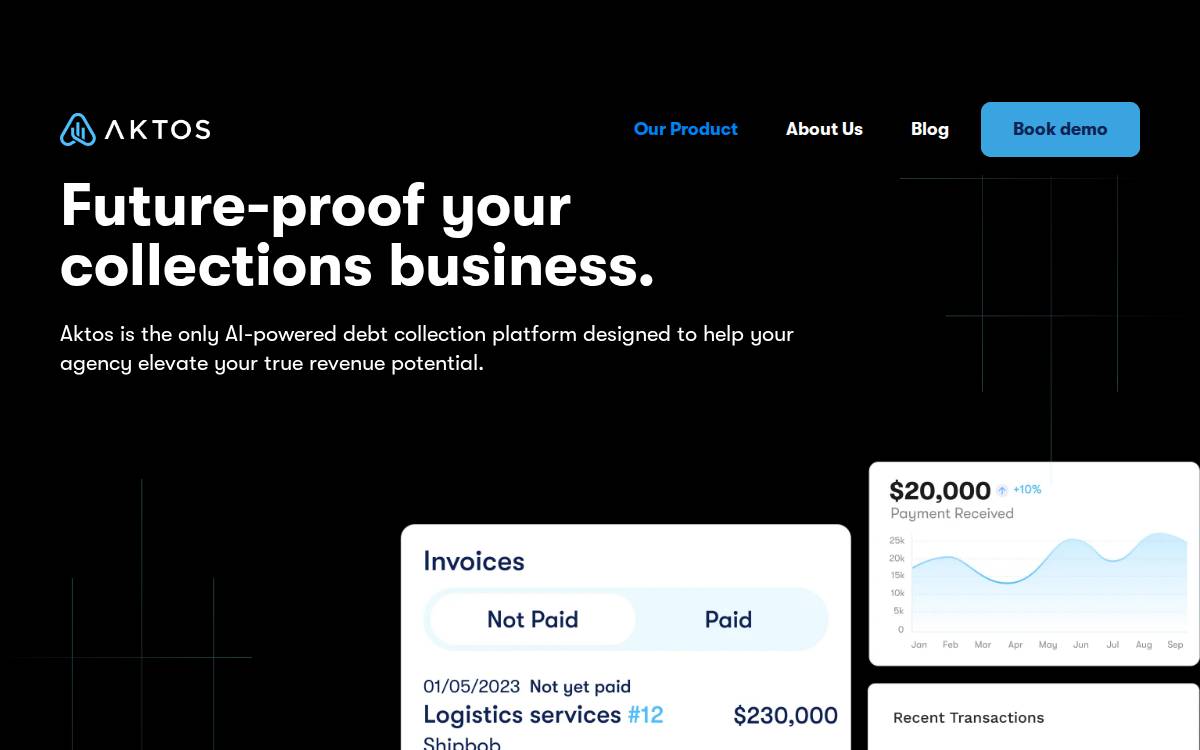 Aktos website preview