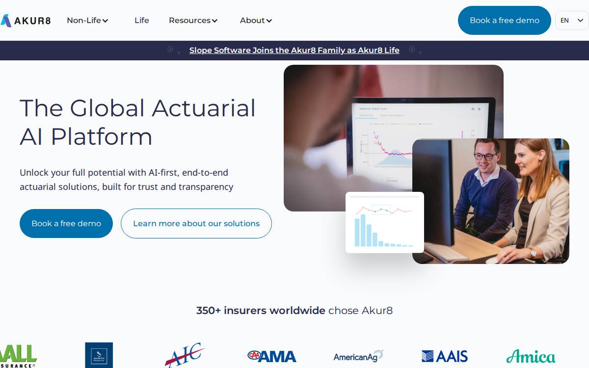 Akur8 website preview