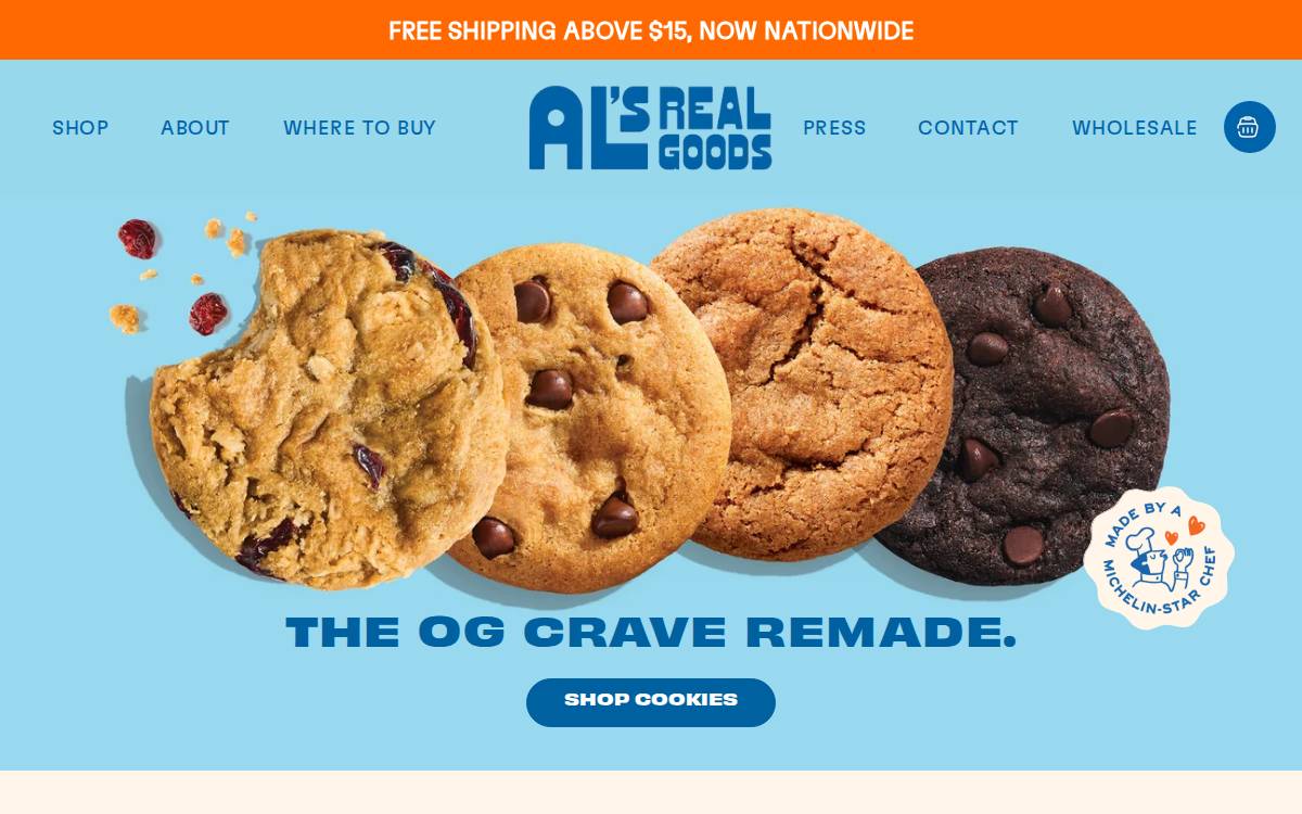 AL's Real Goods website preview