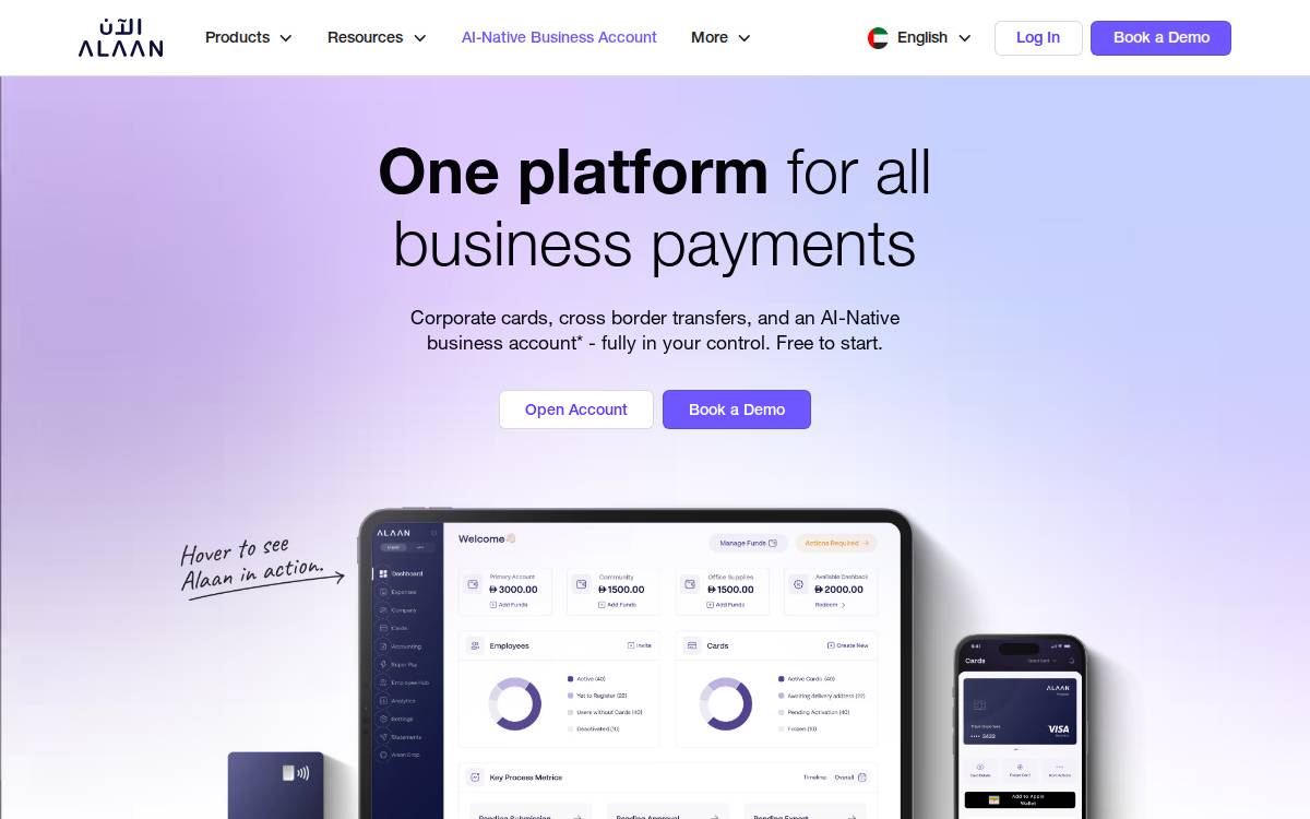Alaan website preview