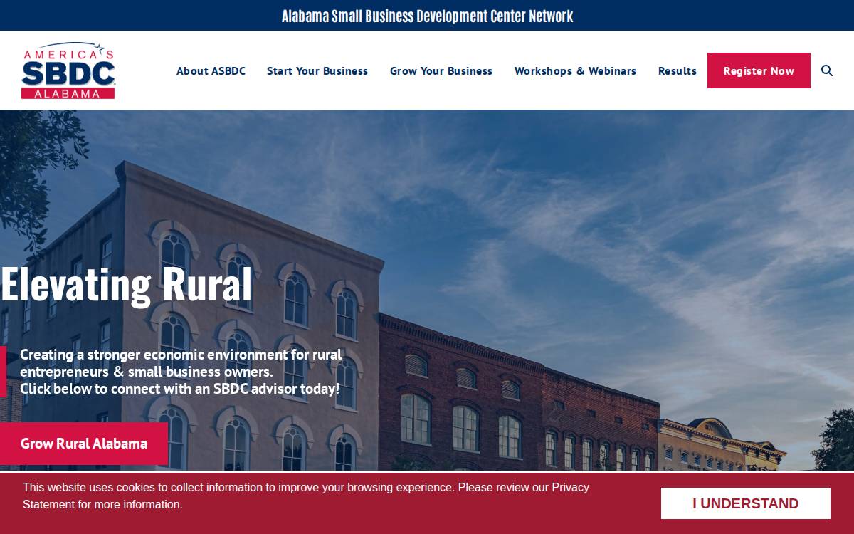 Alabama SBDC Network website preview
