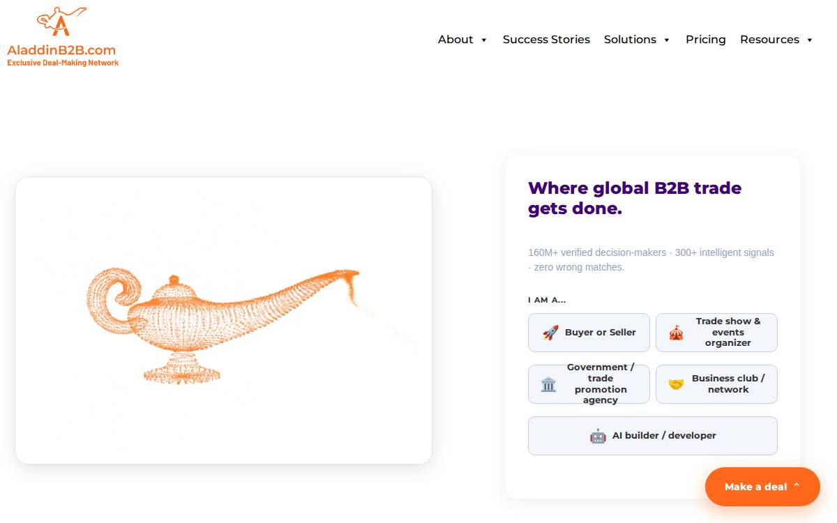 AladdinB2B website preview