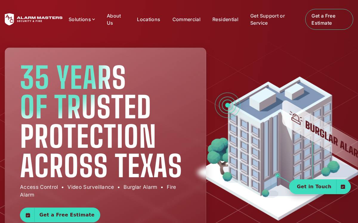 Alarm Masters website preview
