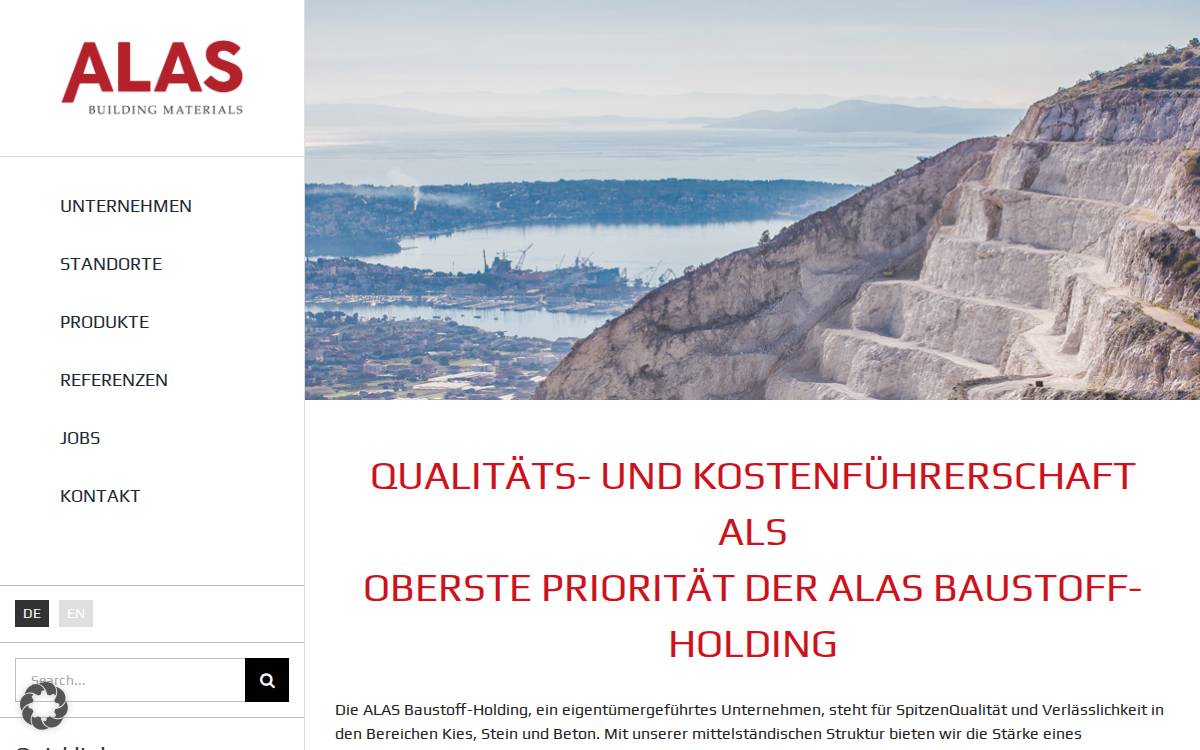 Alas website preview