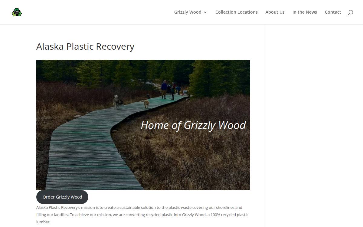 Alaska Plastic Recovery website preview