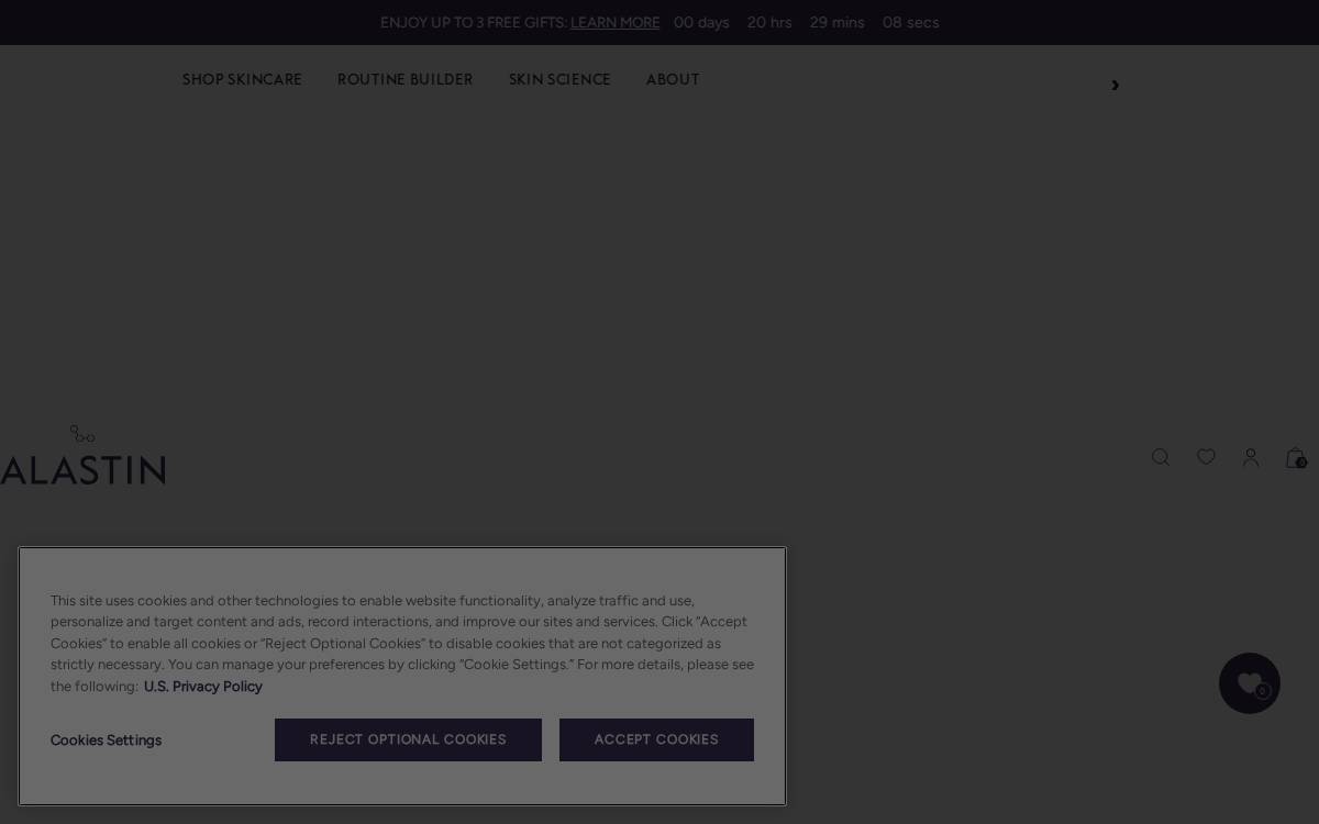 Alastin Skincare website preview