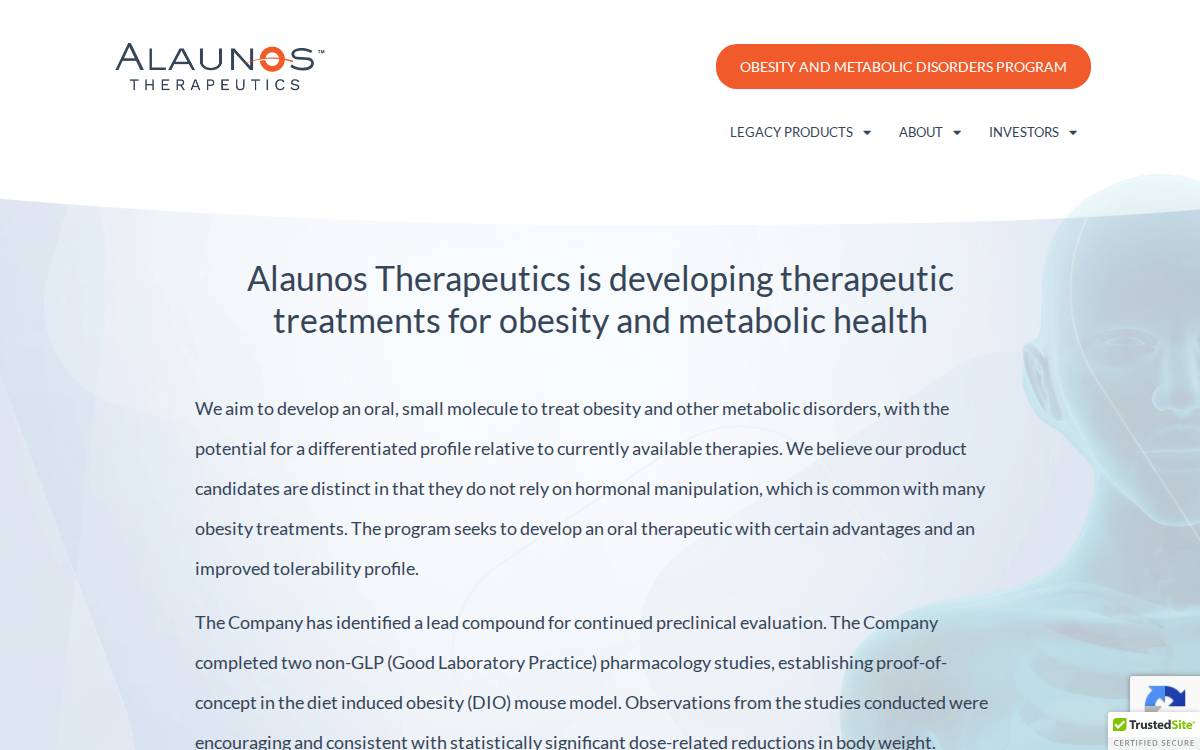 Alaunos Therapeutics website preview