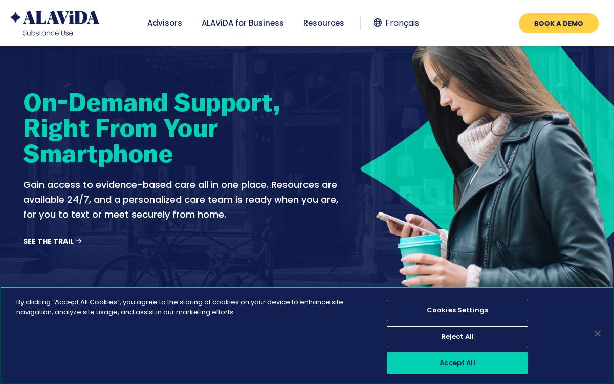 Alavida website preview