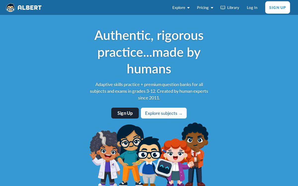 Albert website preview