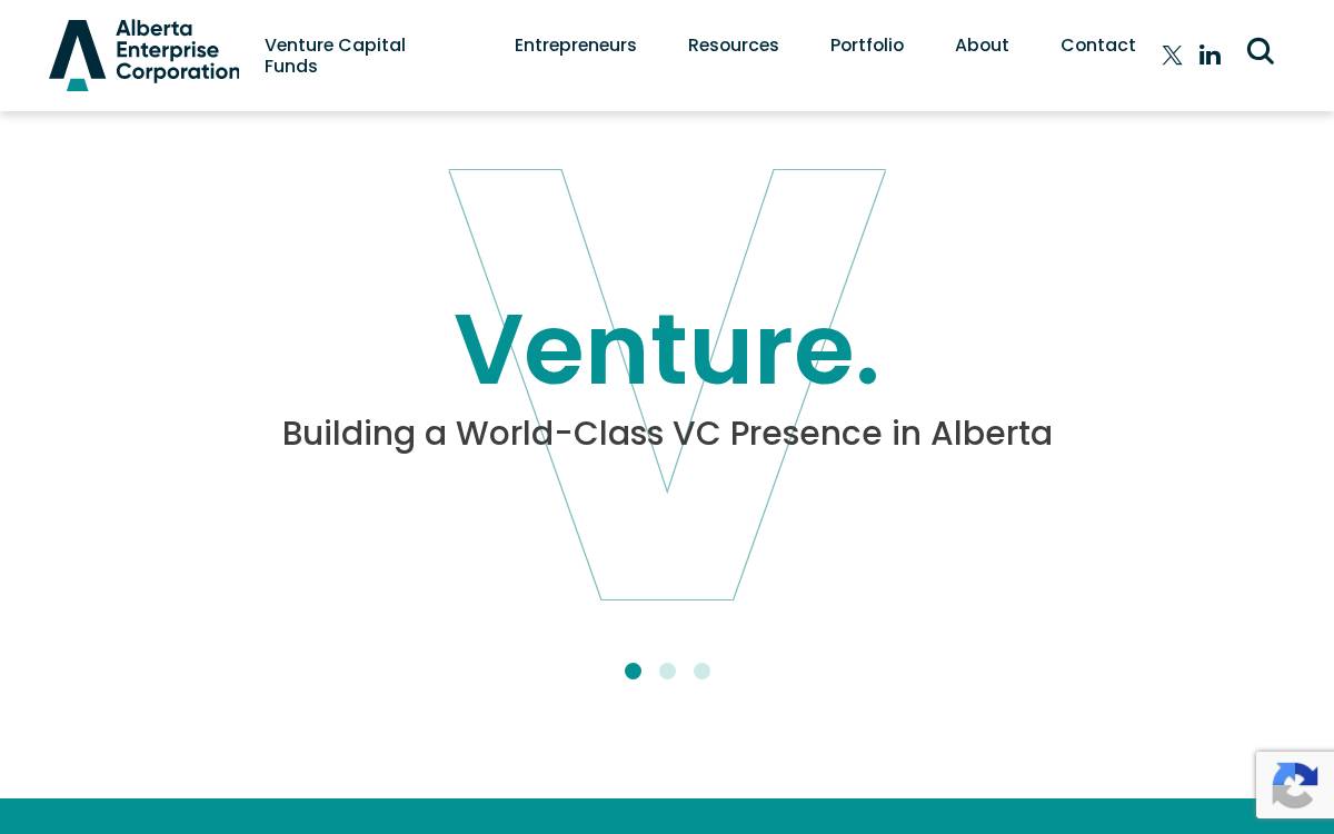 Alberta Enterprise Corporation website preview