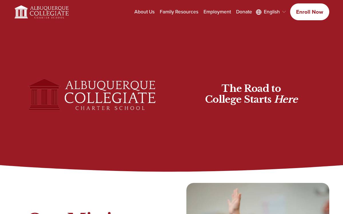 Albuquerquecollegiate website preview