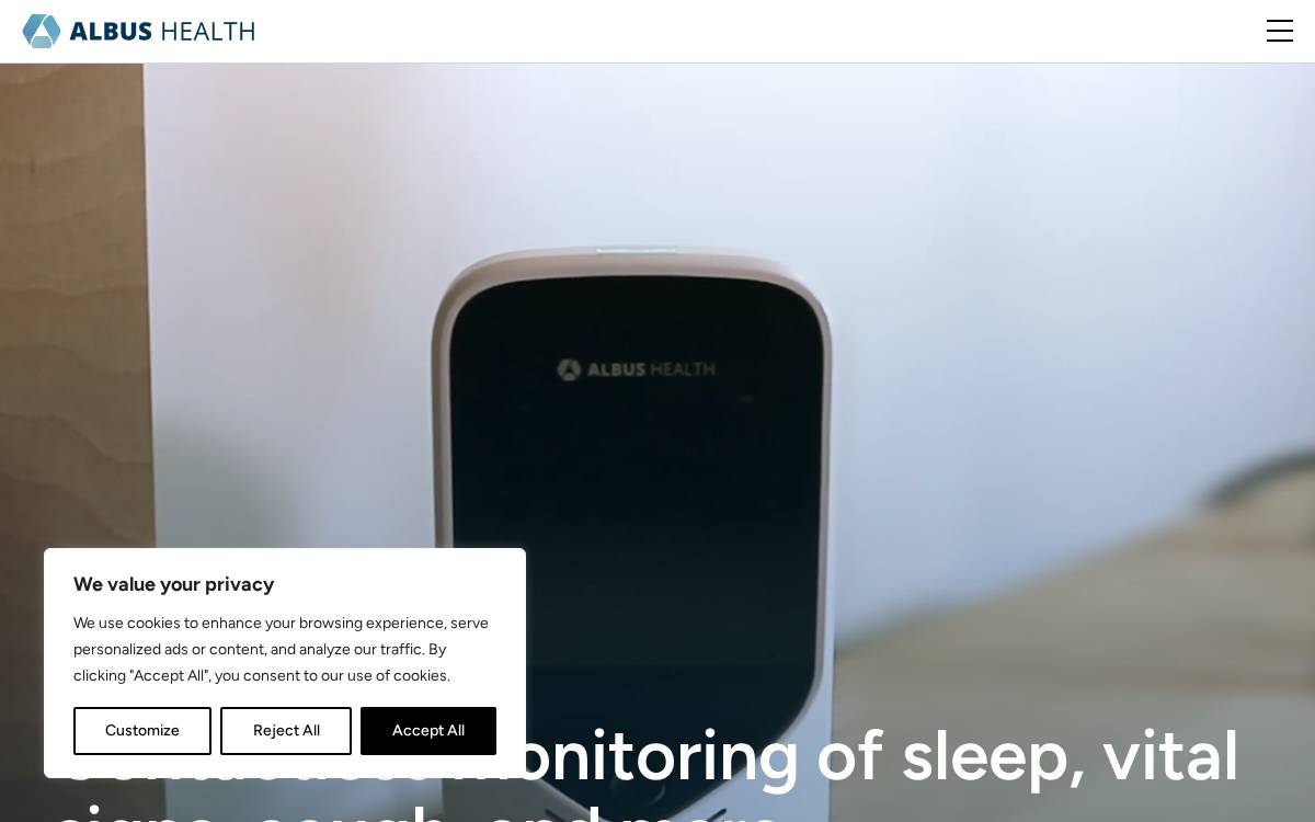 Albus Health website preview