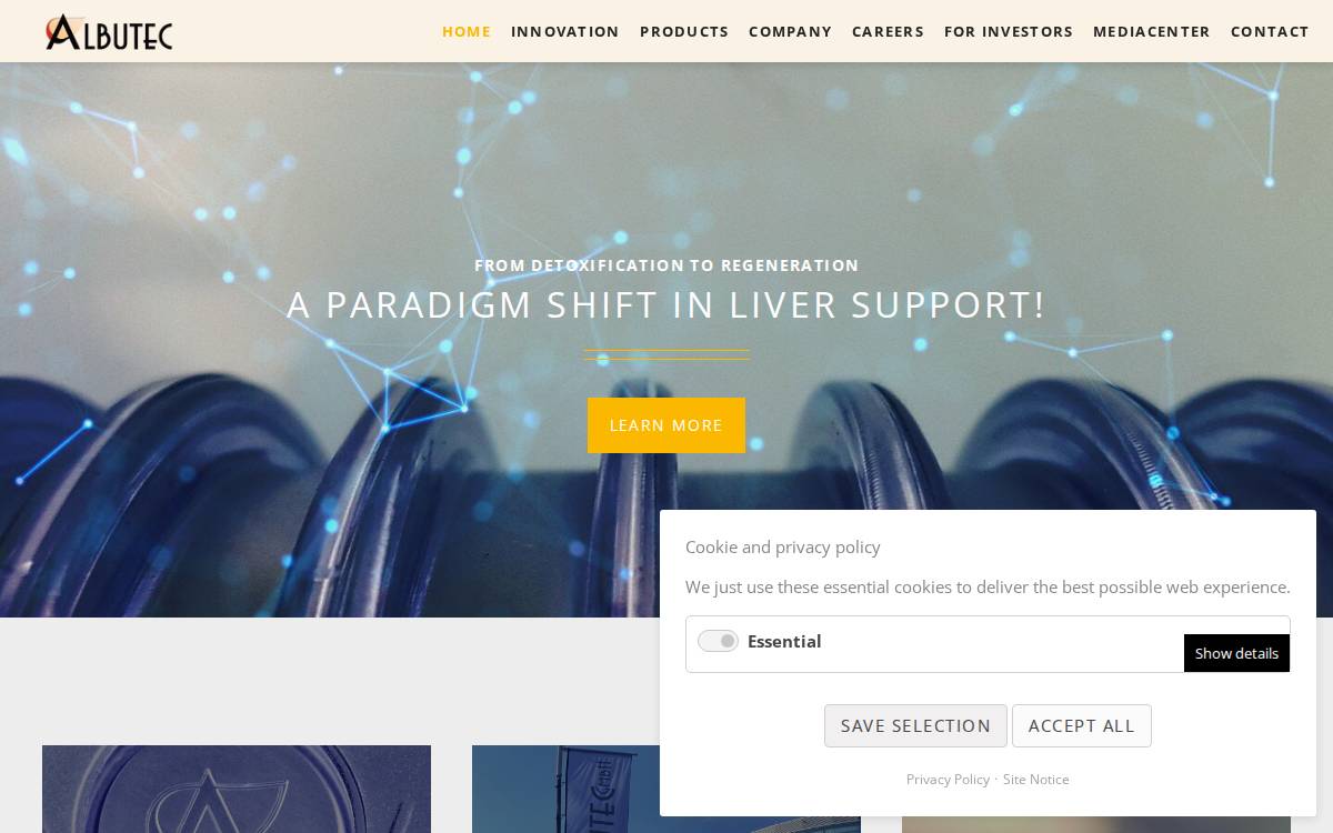 Albutec website preview