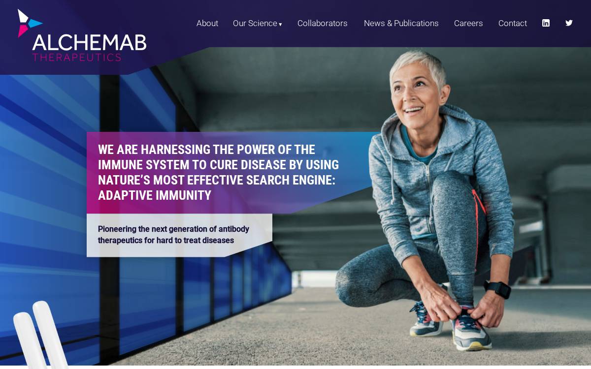 Alchemab Therapeutics website preview
