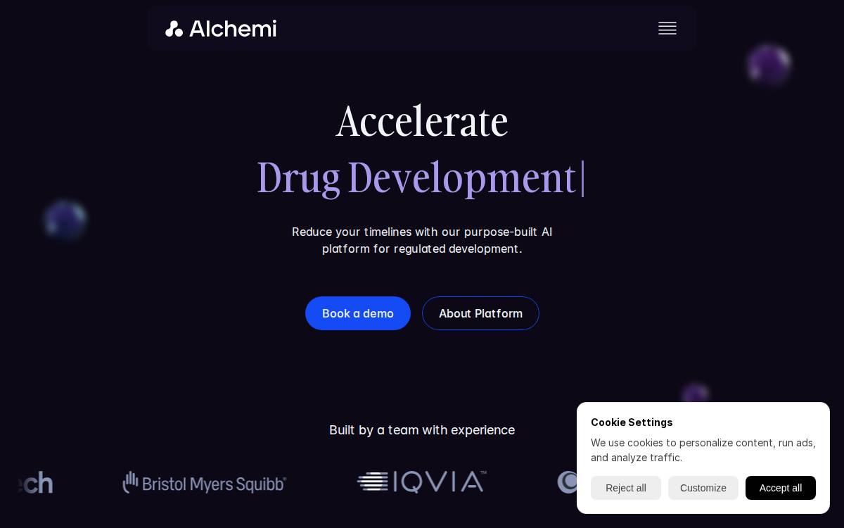 Alchemi website preview