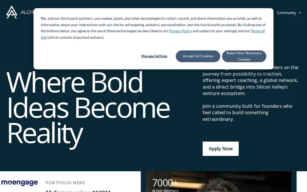 Alchemist website preview