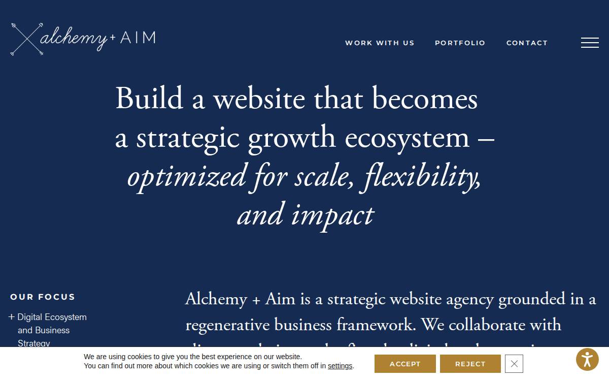 Alchemy + Aim website preview