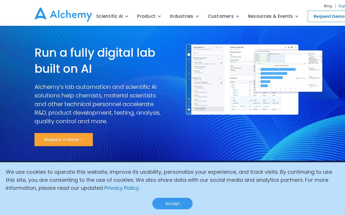 Alchemy Cloud Inc. website preview