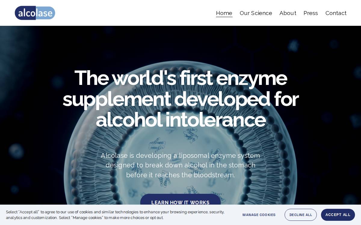 Alcolase website preview