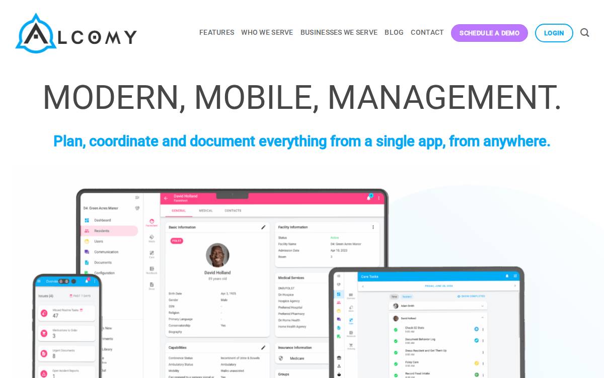 Alcomy website preview