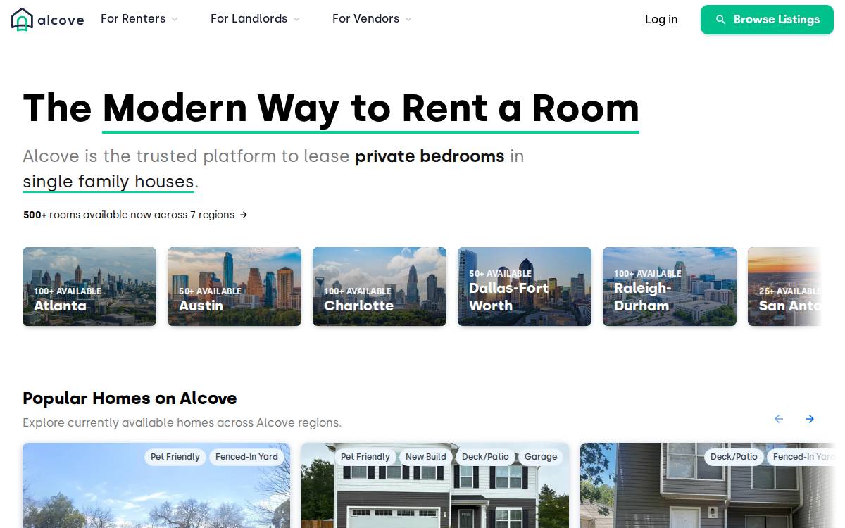 Alcove website preview
