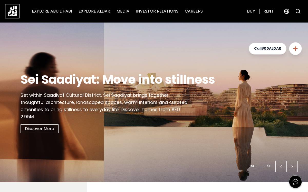 Aldar website preview