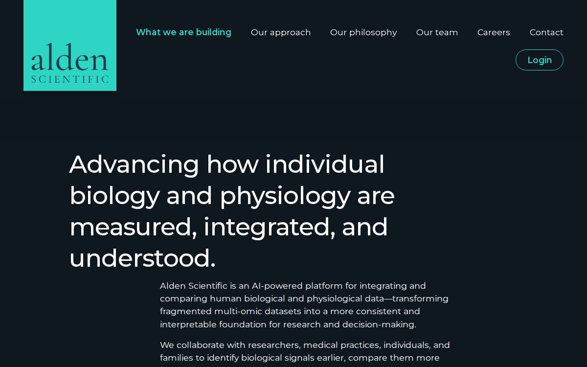 Alden Scientific website preview