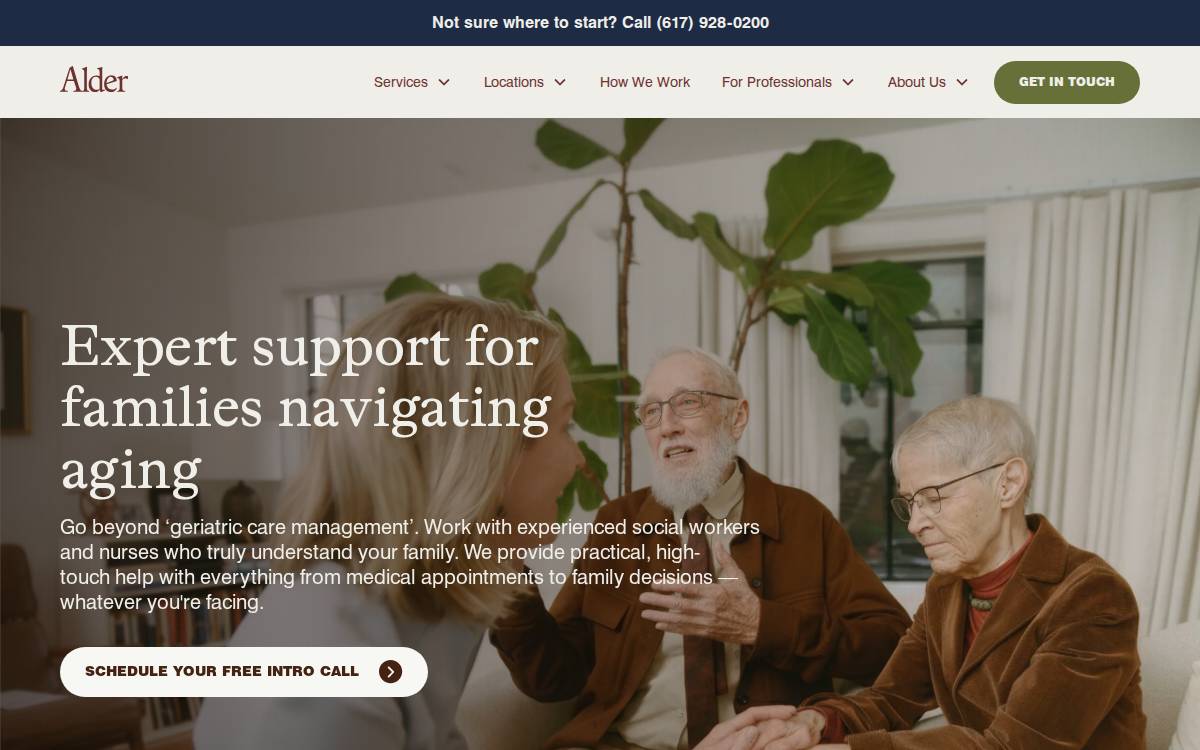 Alder website preview