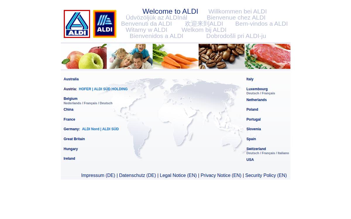 ALDI website preview