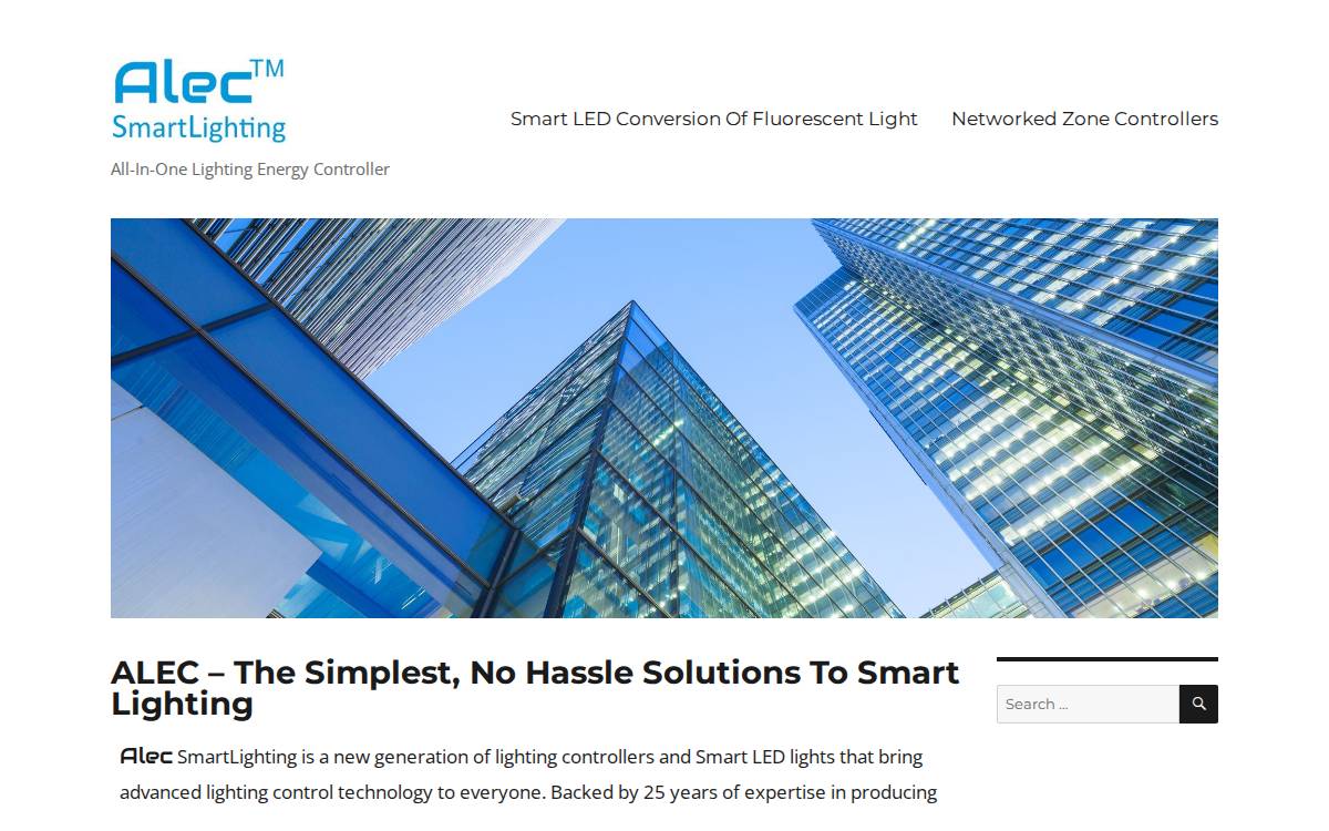 Alec SmartLighting website preview