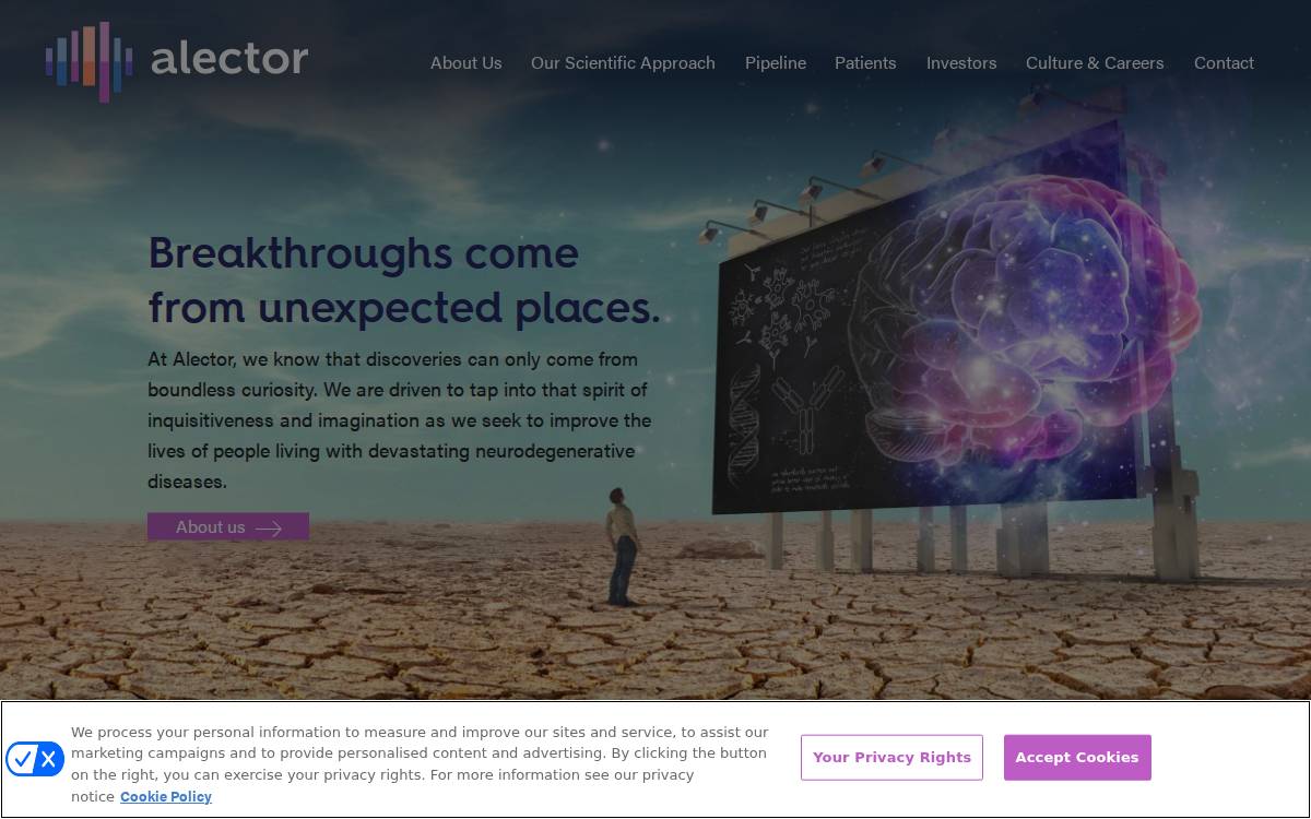 Alector website preview
