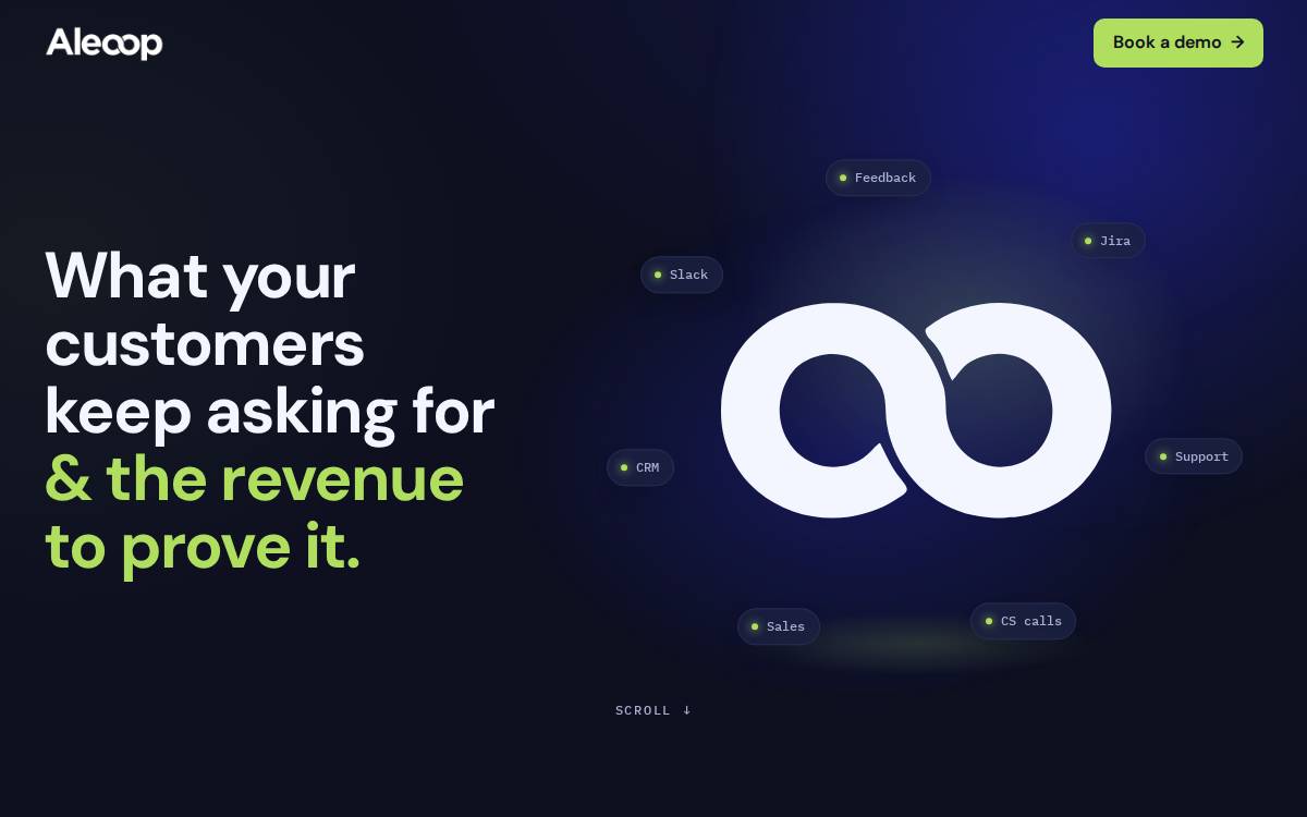 Aleoop website preview