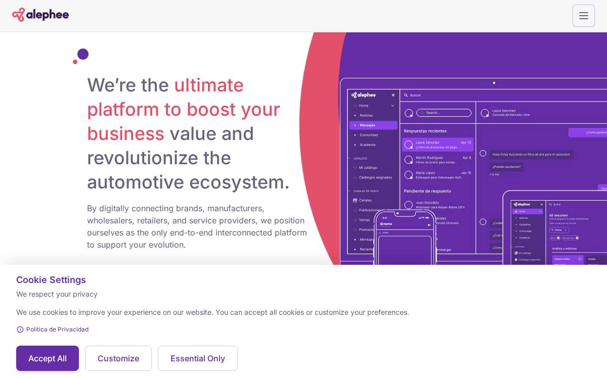 Aleph Solutions (Alephee) website preview