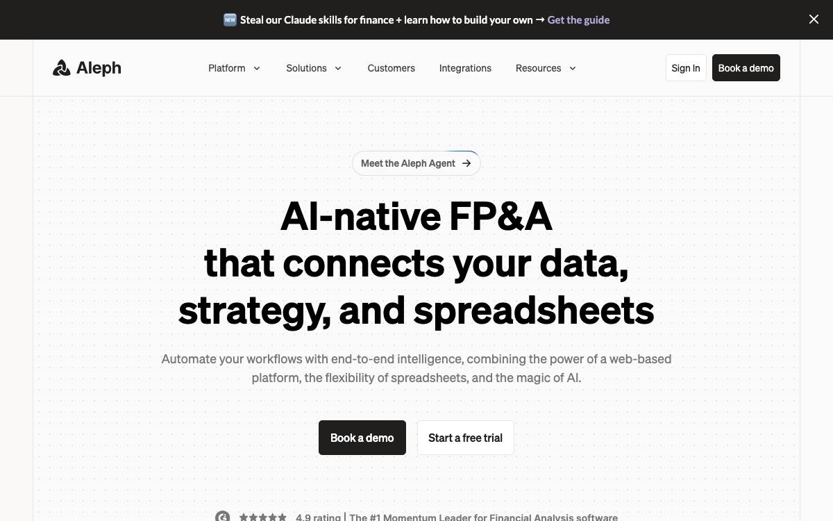 Aleph website preview