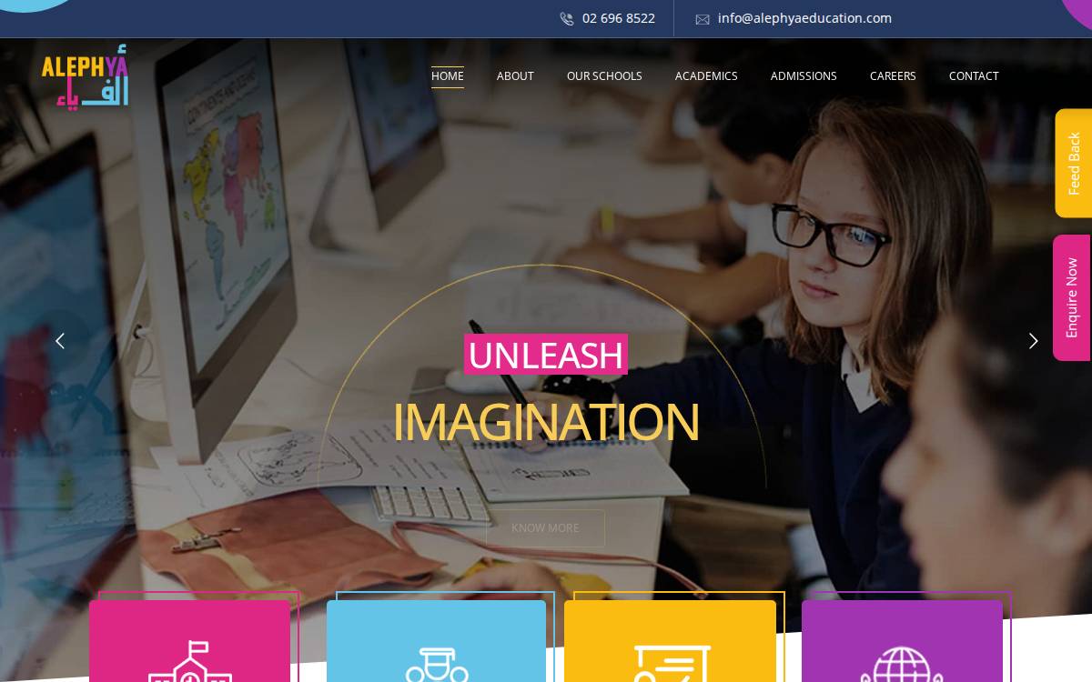 Alephya Education website preview