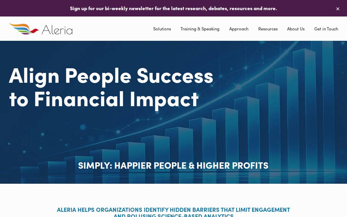 Aleria website preview