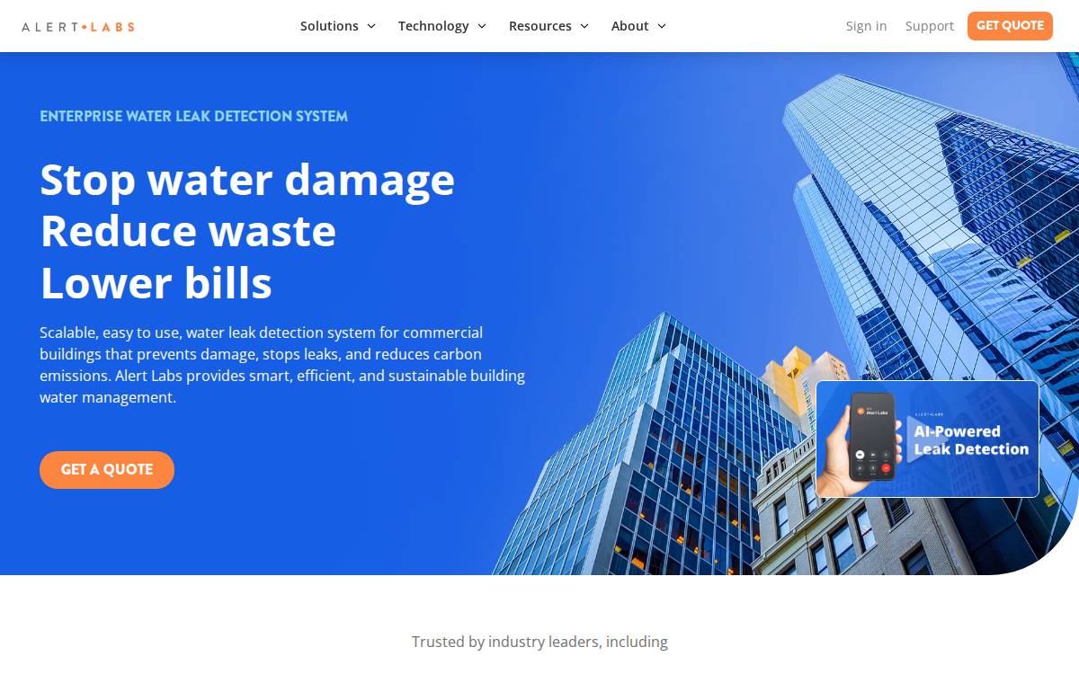 Alert Labs Inc. Website website preview